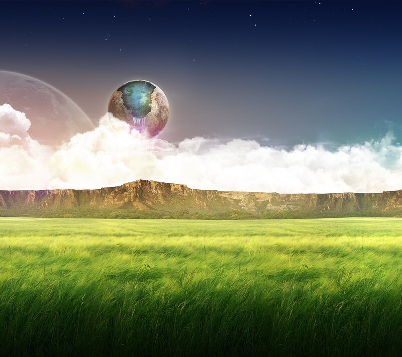 Alien planet landscape