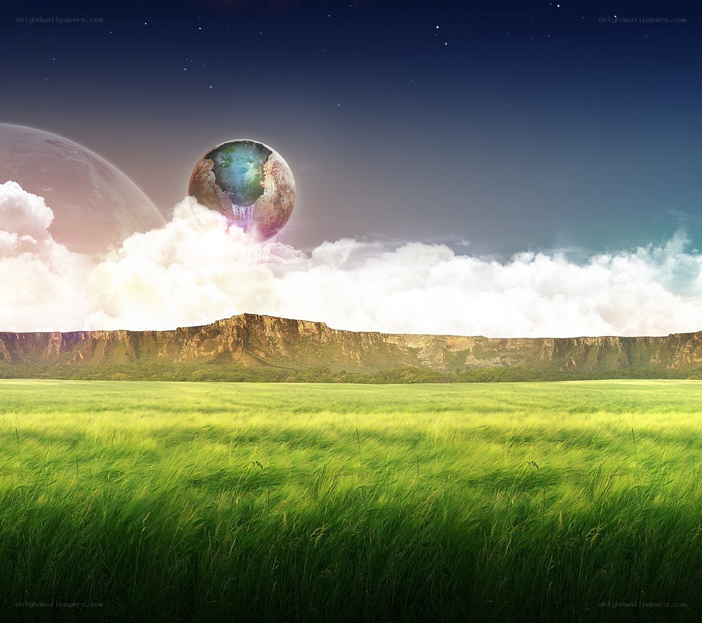 Alien planet landscape