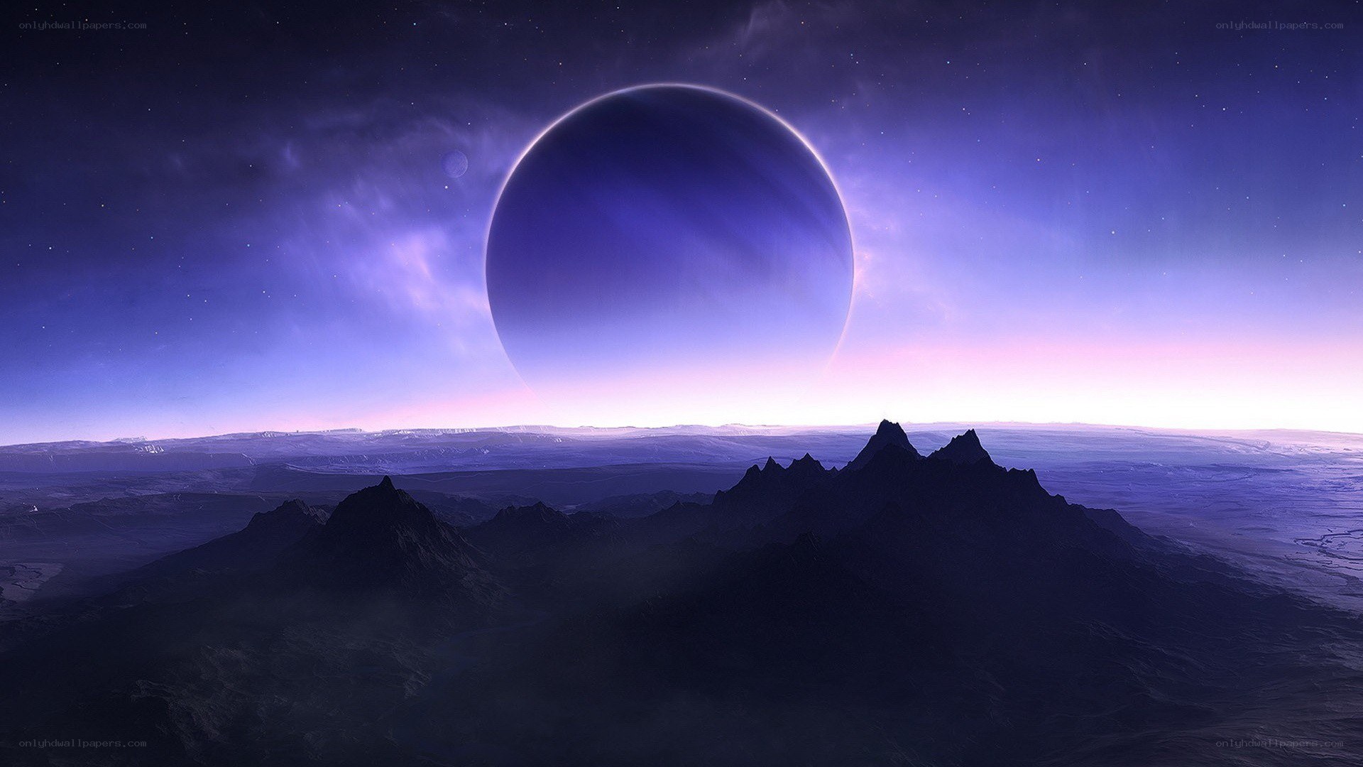 Alien planet landscape