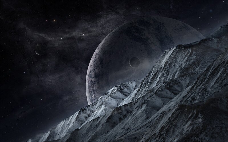 Alien planet landscape