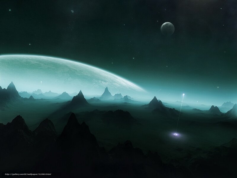 Alien planet landscape