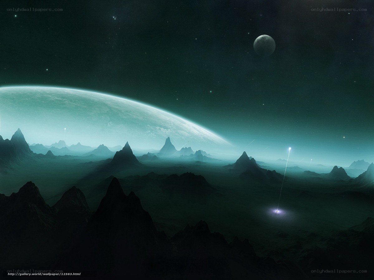 Alien planet landscape