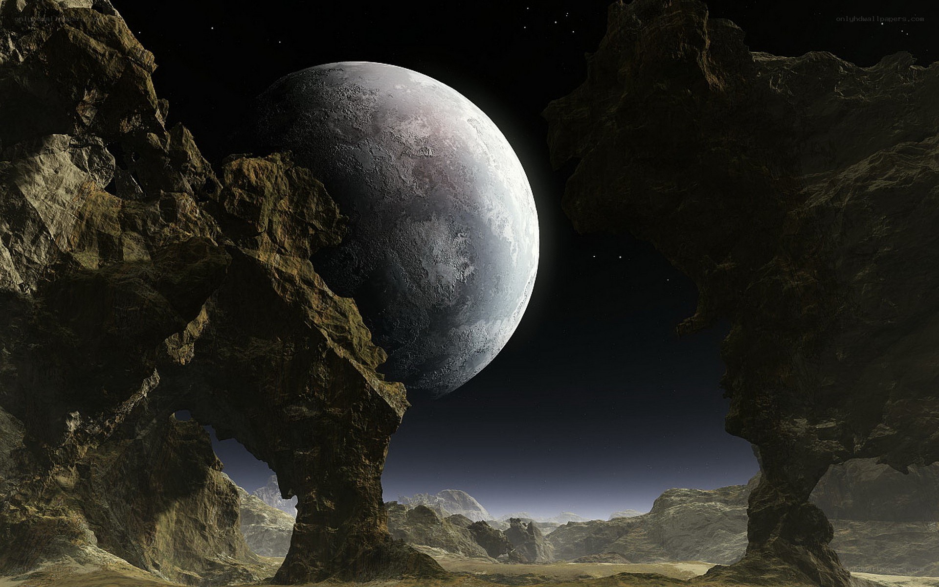 Alien planet landscape