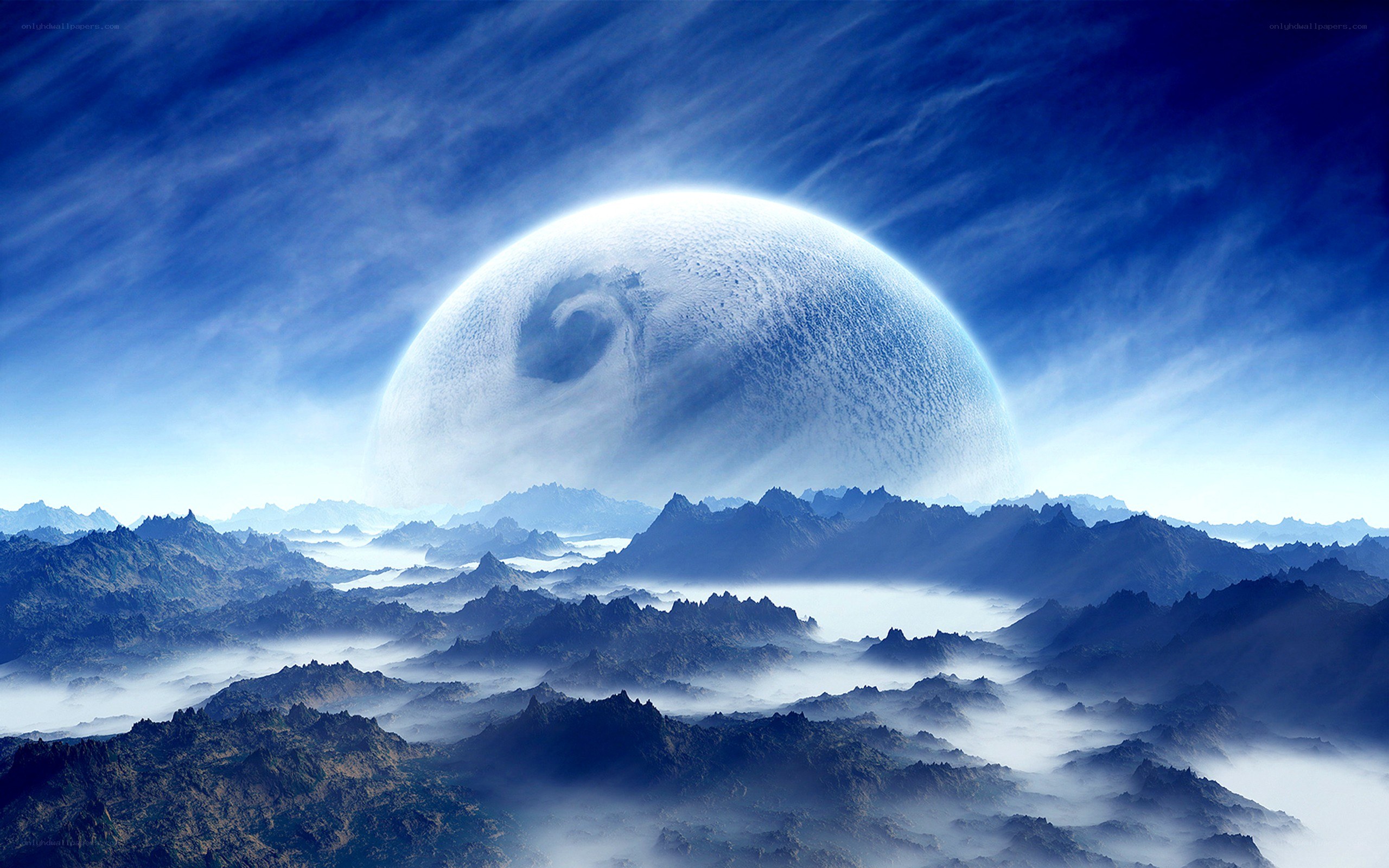 Alien planet landscape