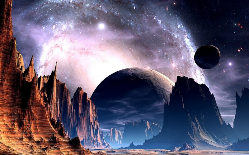 Alien planet landscape
