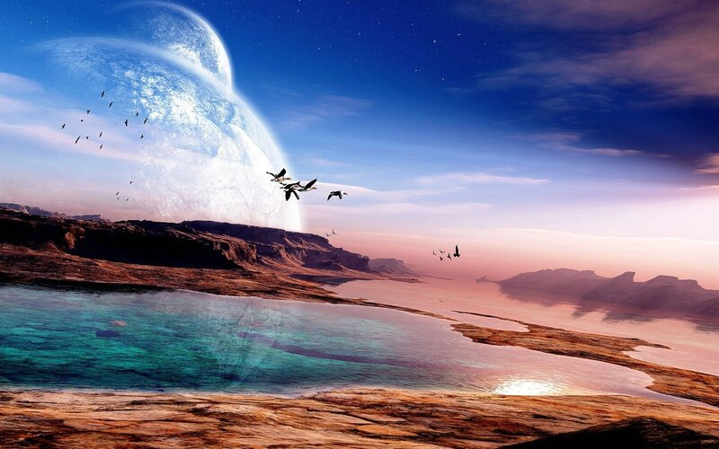 alien planet landscape