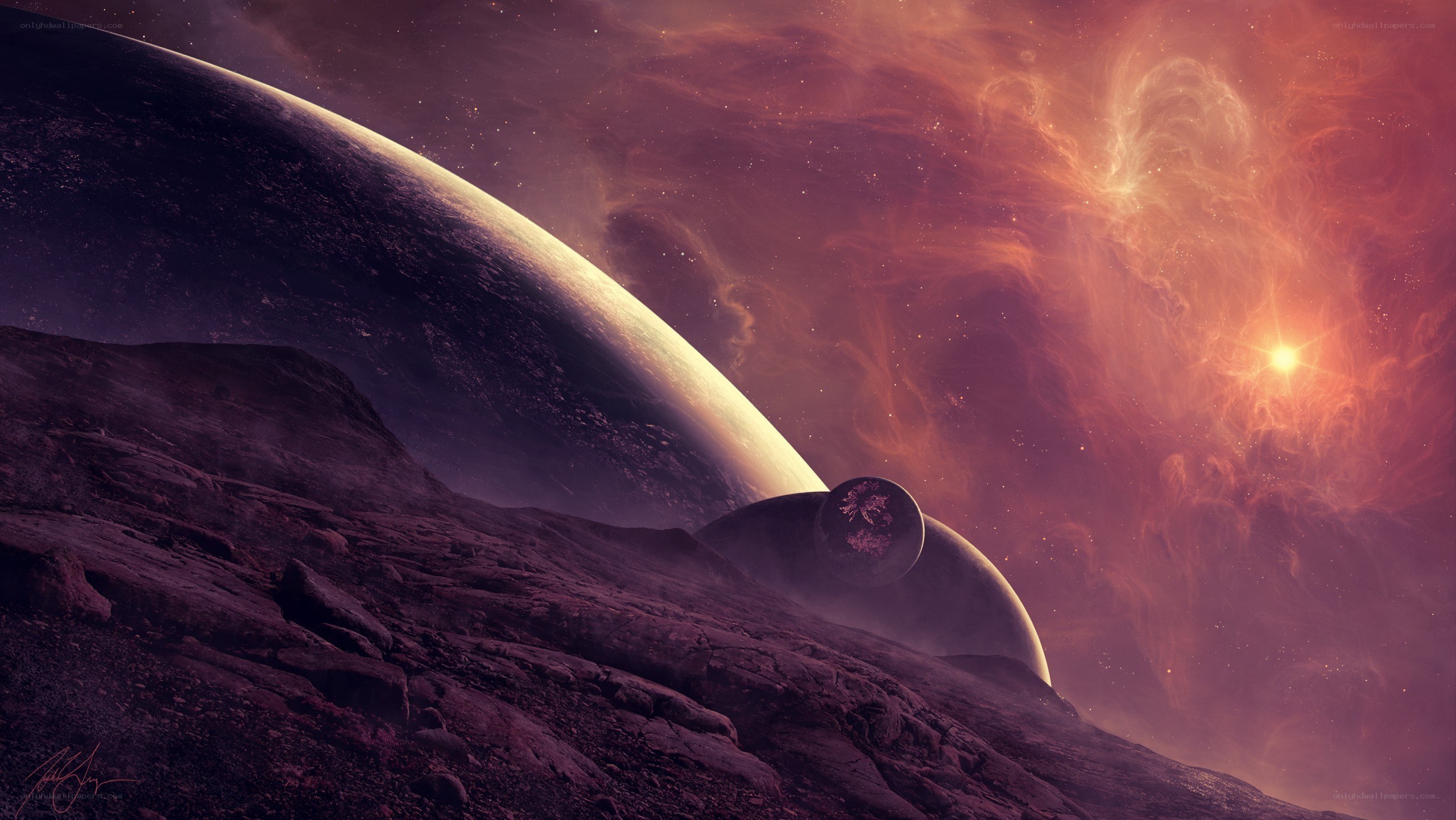 Alien planet landscape