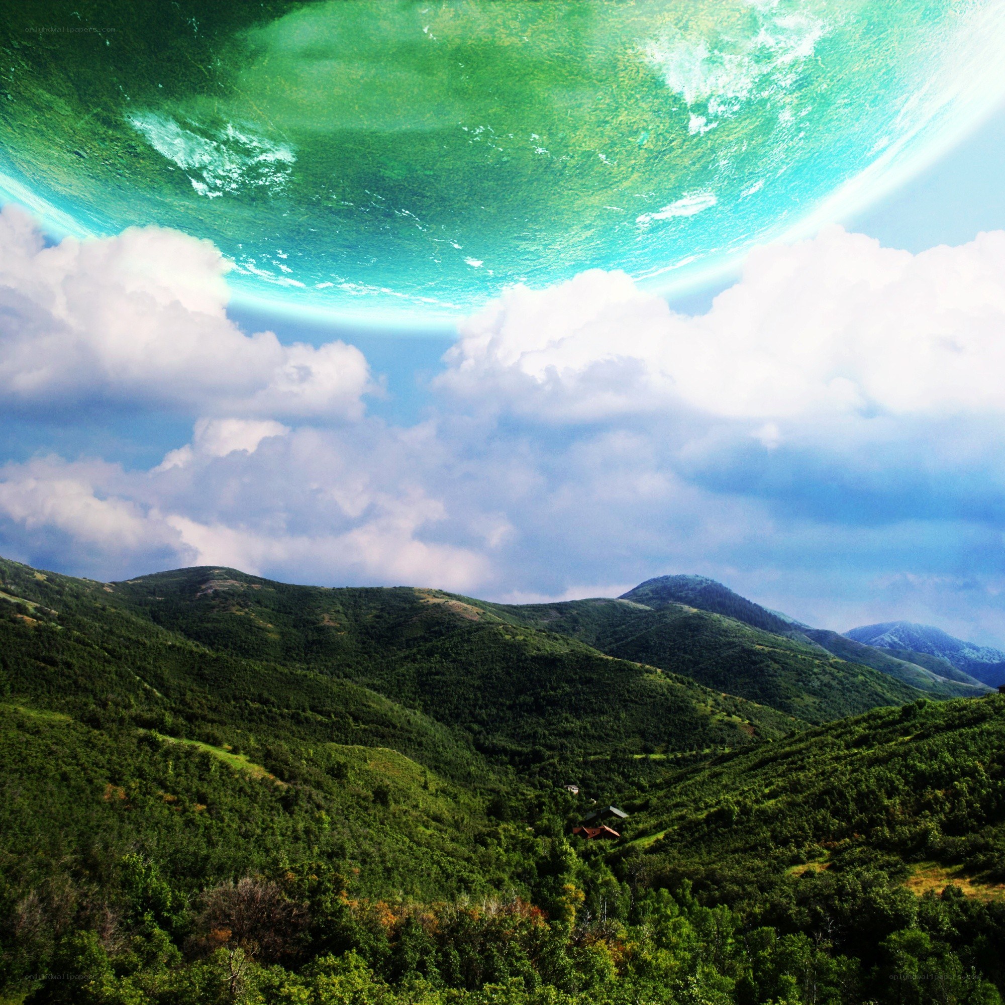 Alien planet landscape