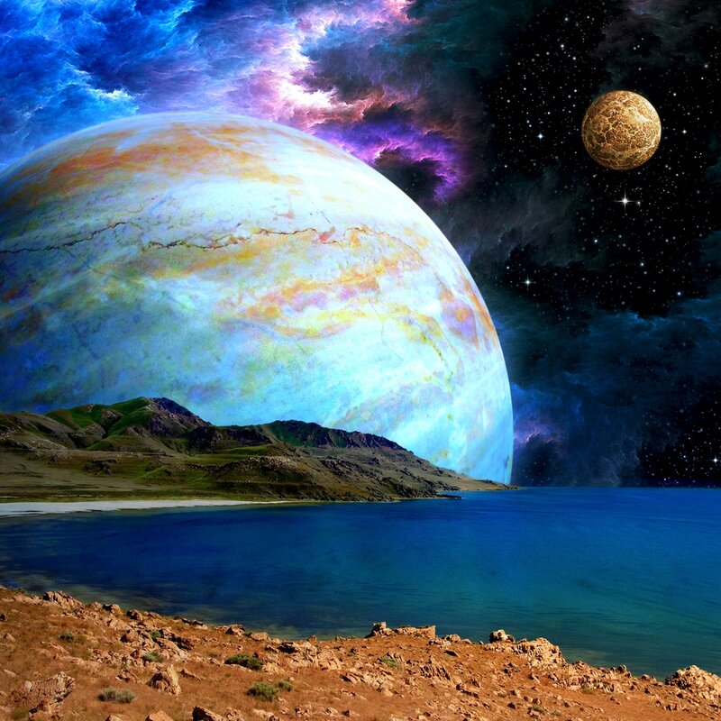 Alien planet landscape