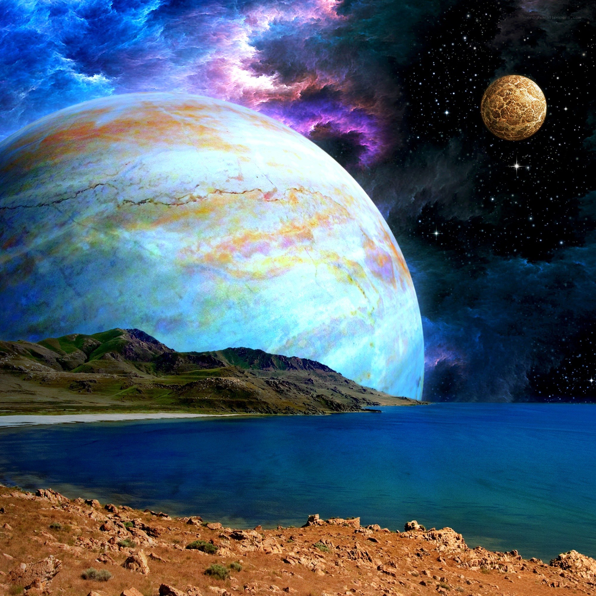 Alien planet landscape