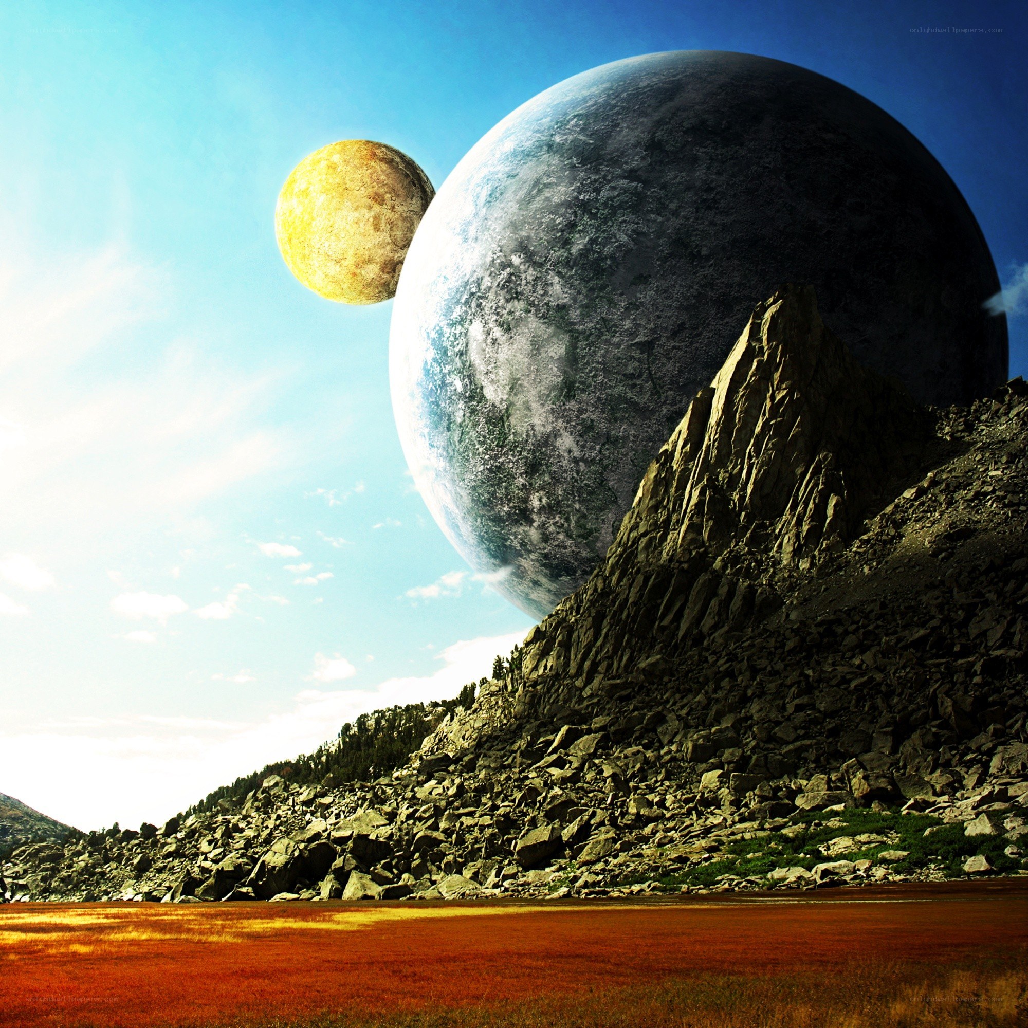 Alien planet landscape