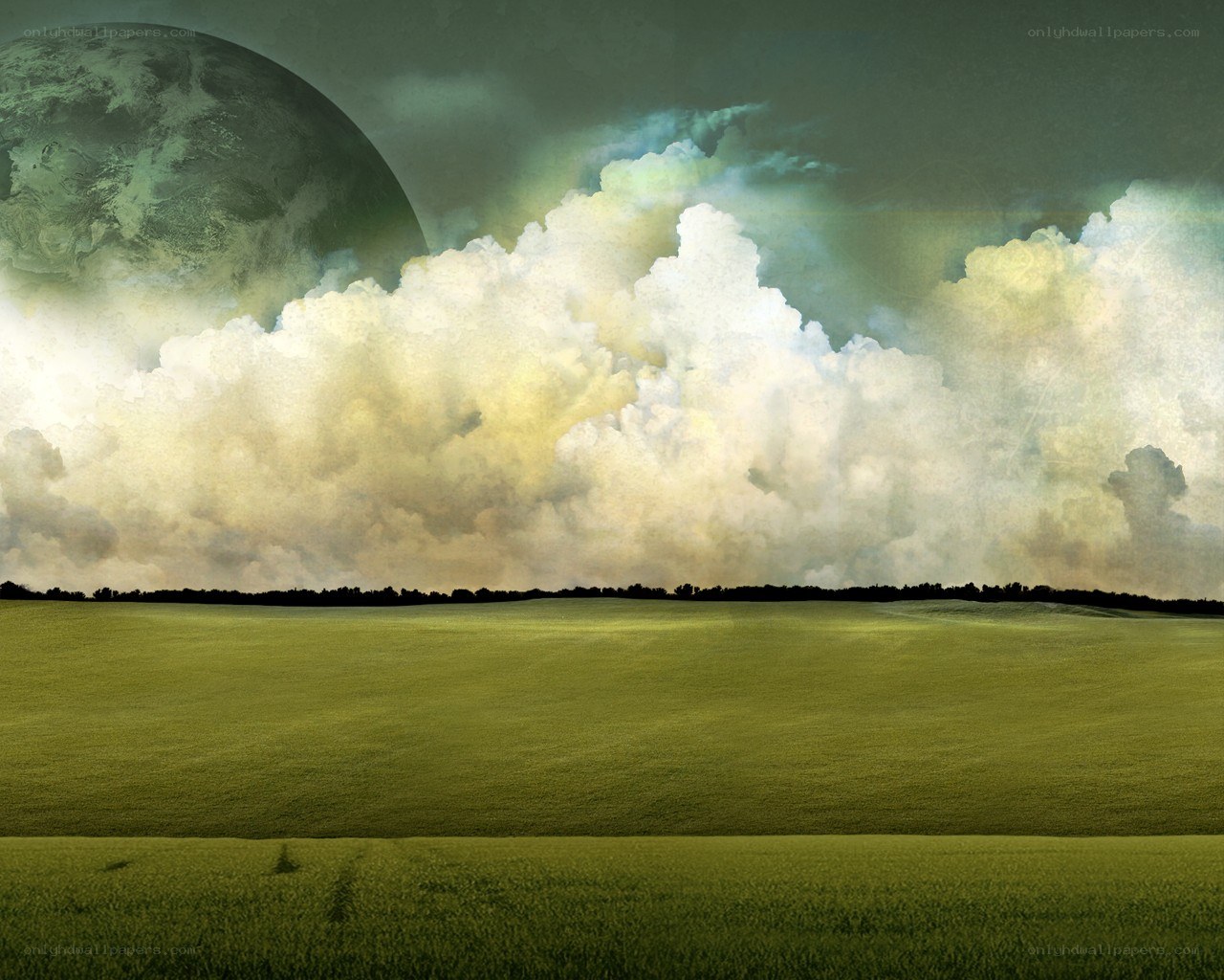 Alien planet landscape