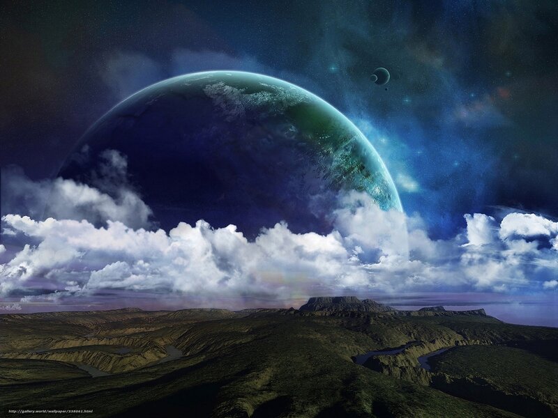 Alien planet landscape