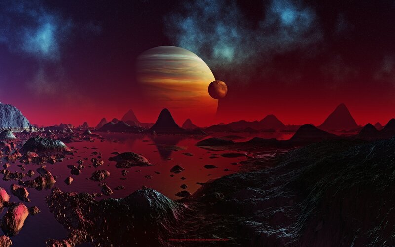 alien planet landscape