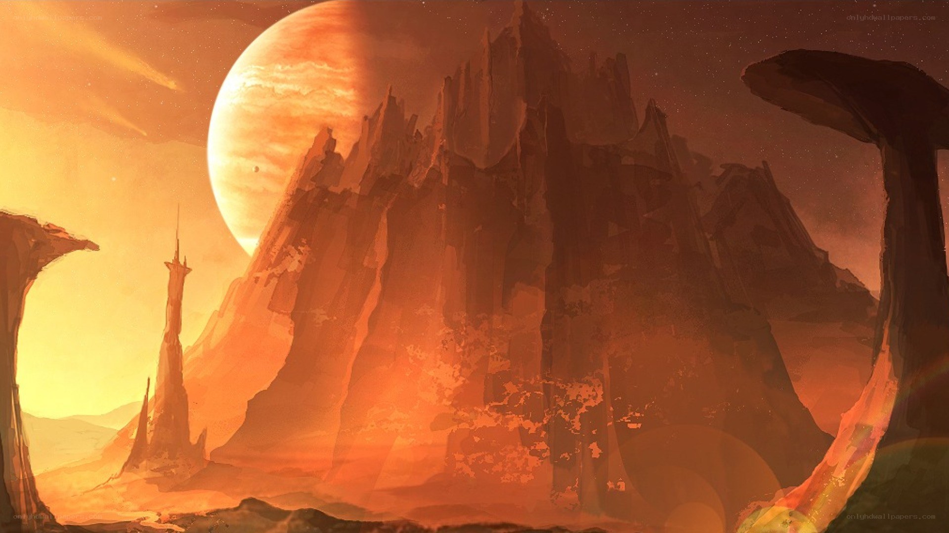 alien planet landscape