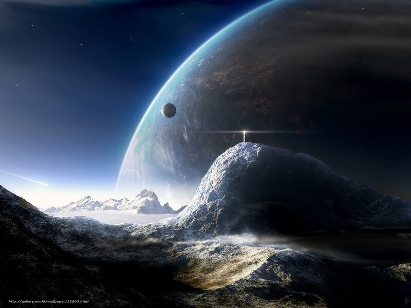 Alien planet landscape
