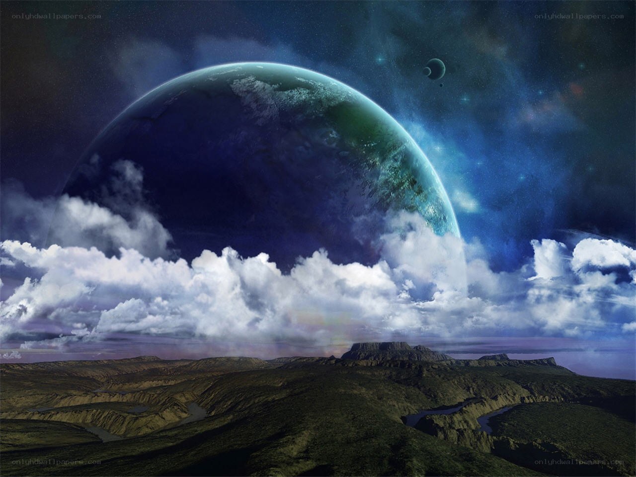 Alien planet landscape