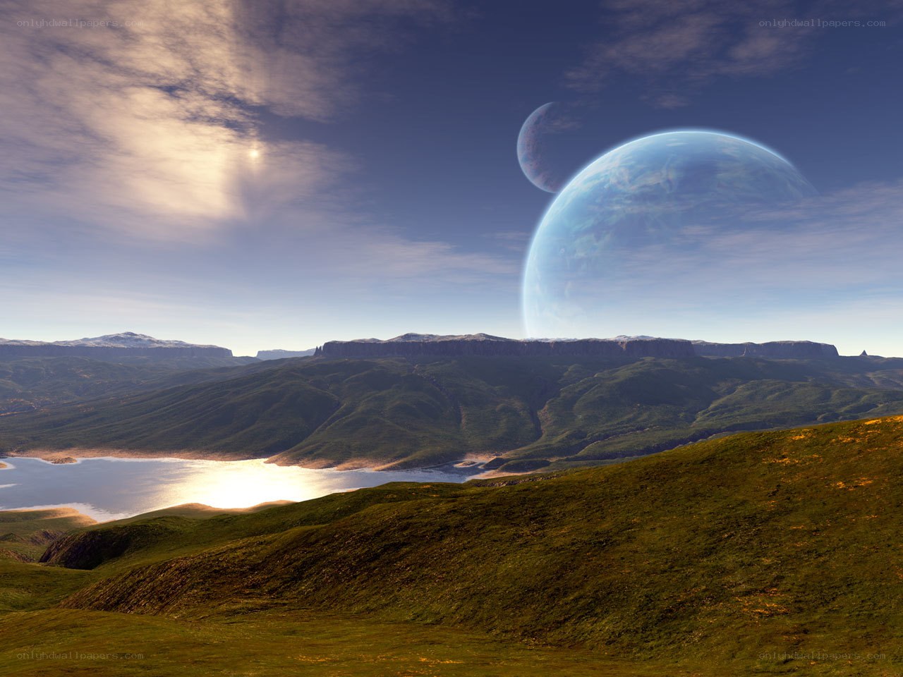 Alien planet landscape