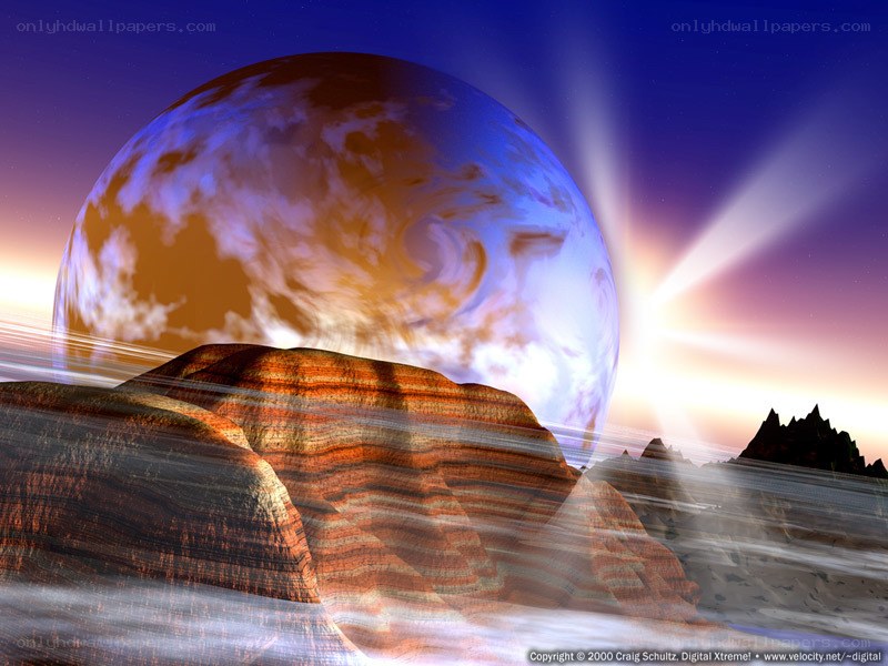 Alien planet landscape