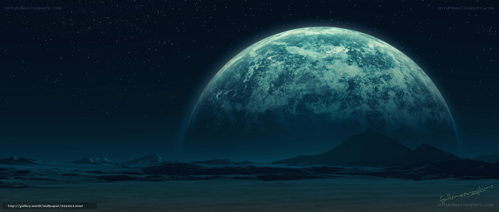 Alien planet landscape