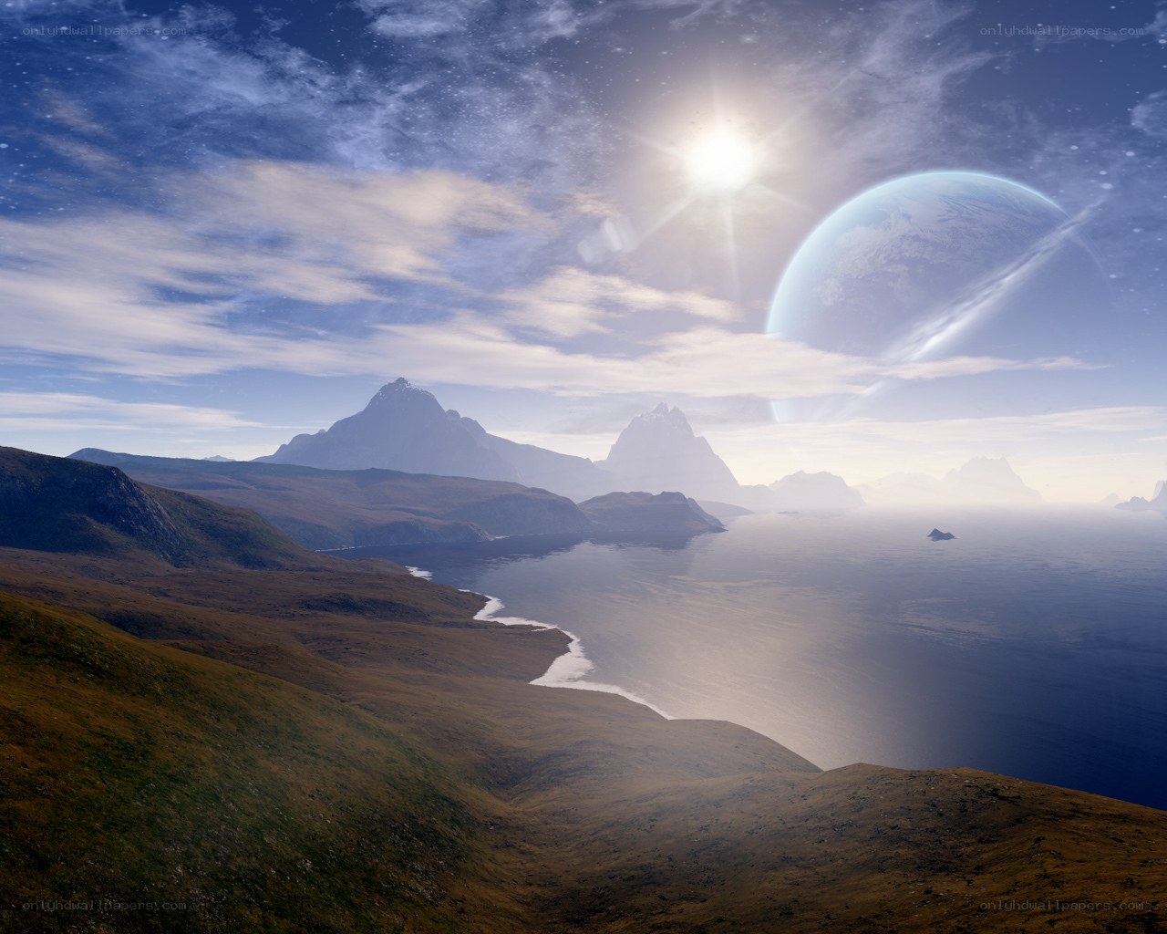 Alien planet landscape