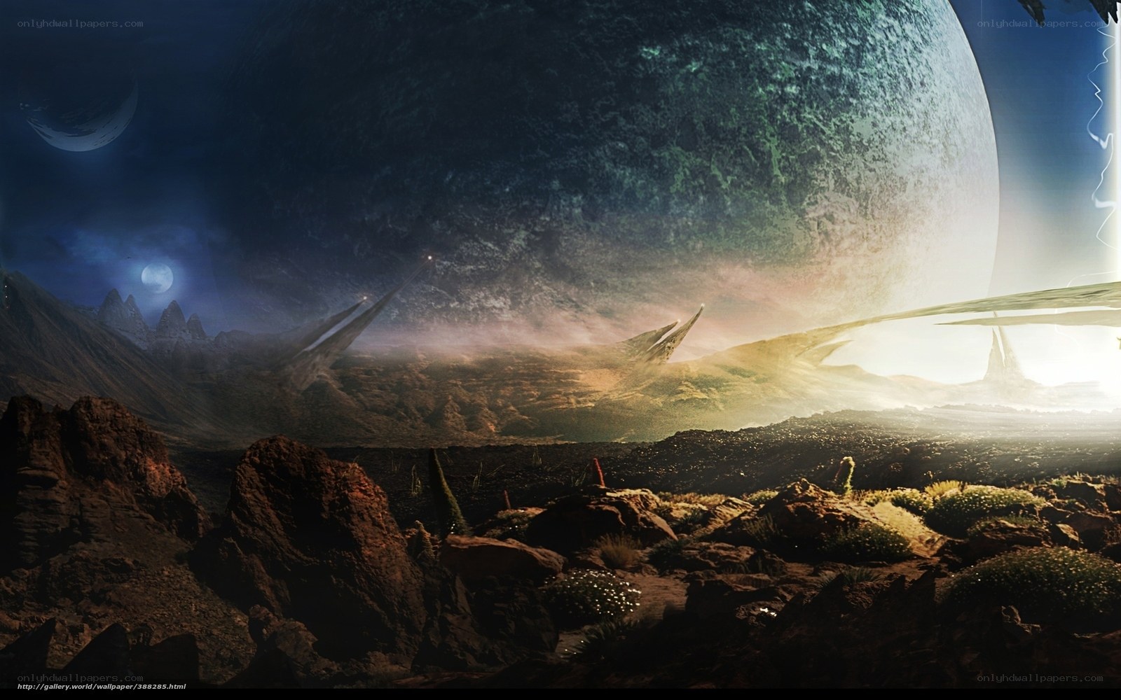 Alien planet landscape