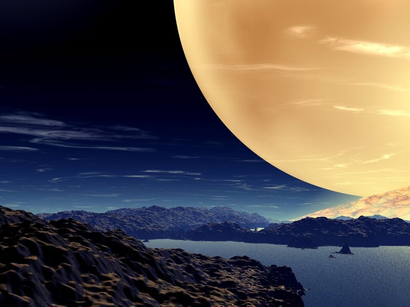 Alien planet landscape