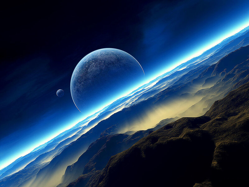 Alien planet landscape