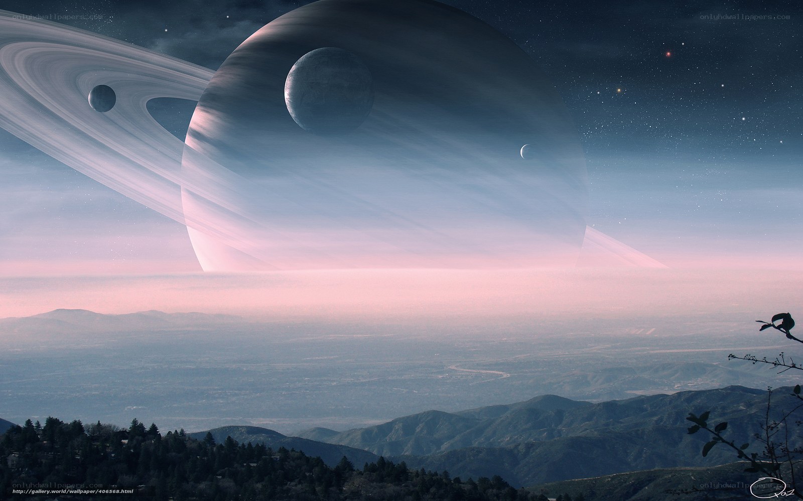 Alien planet landscape