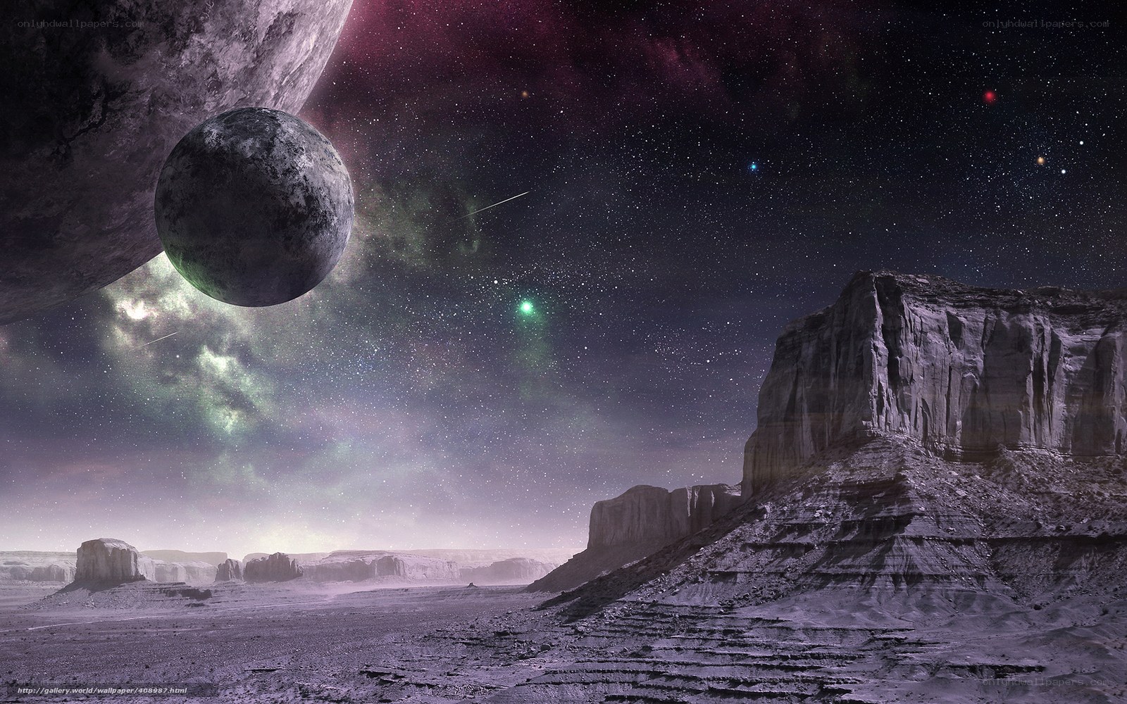 Alien planet landscape
