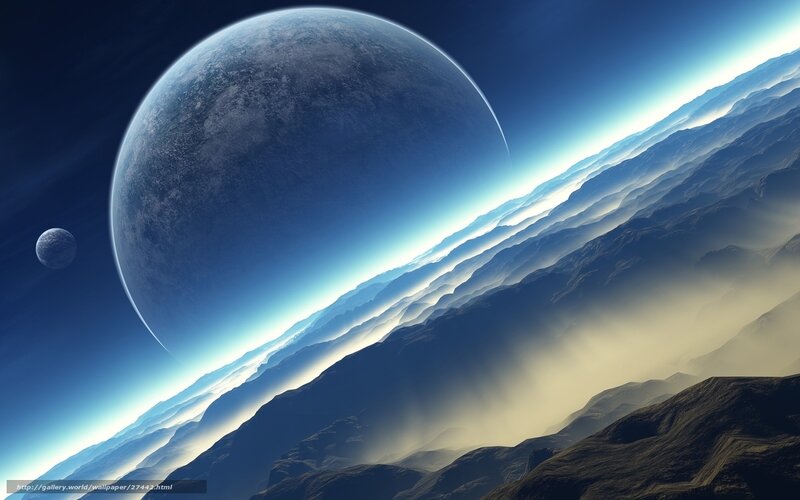 Alien planet landscape