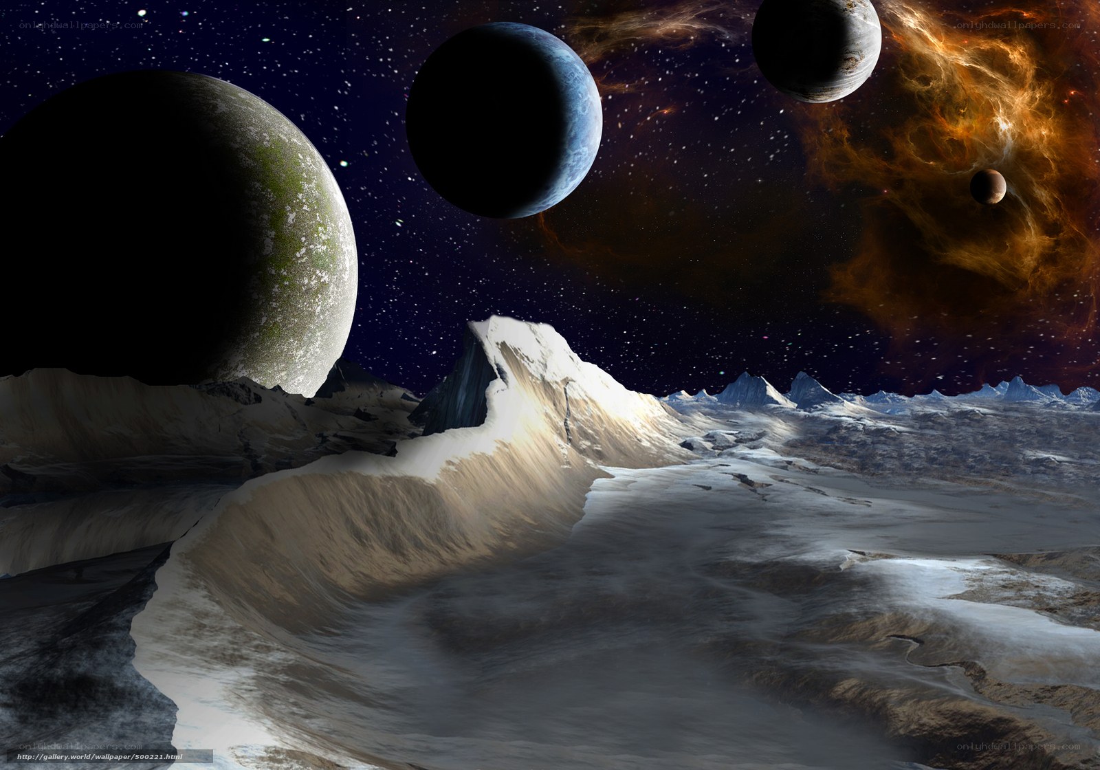 Alien planet landscape