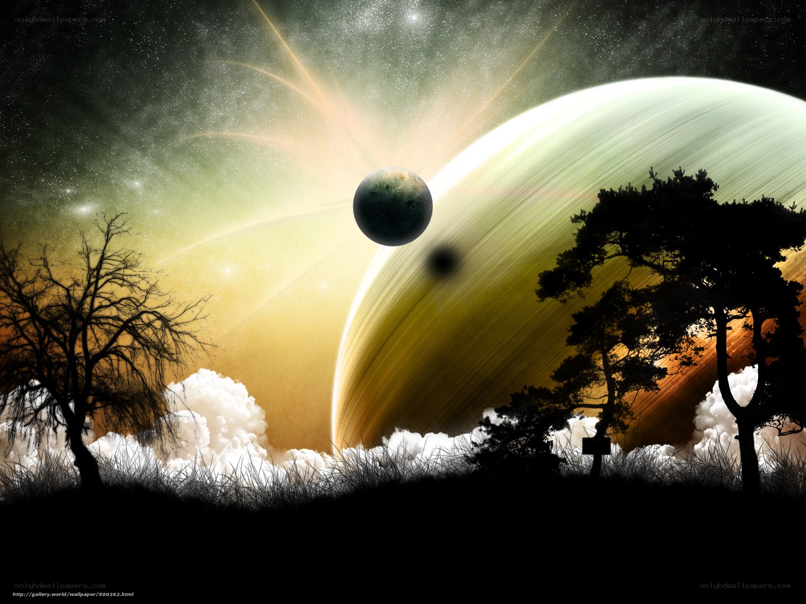 Alien planet landscape