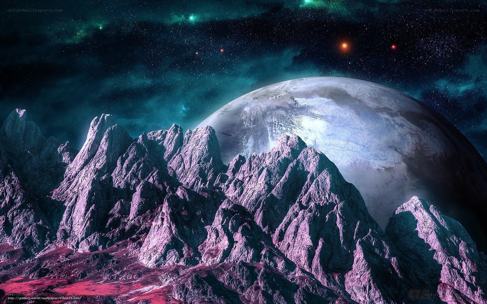 Alien planet landscape