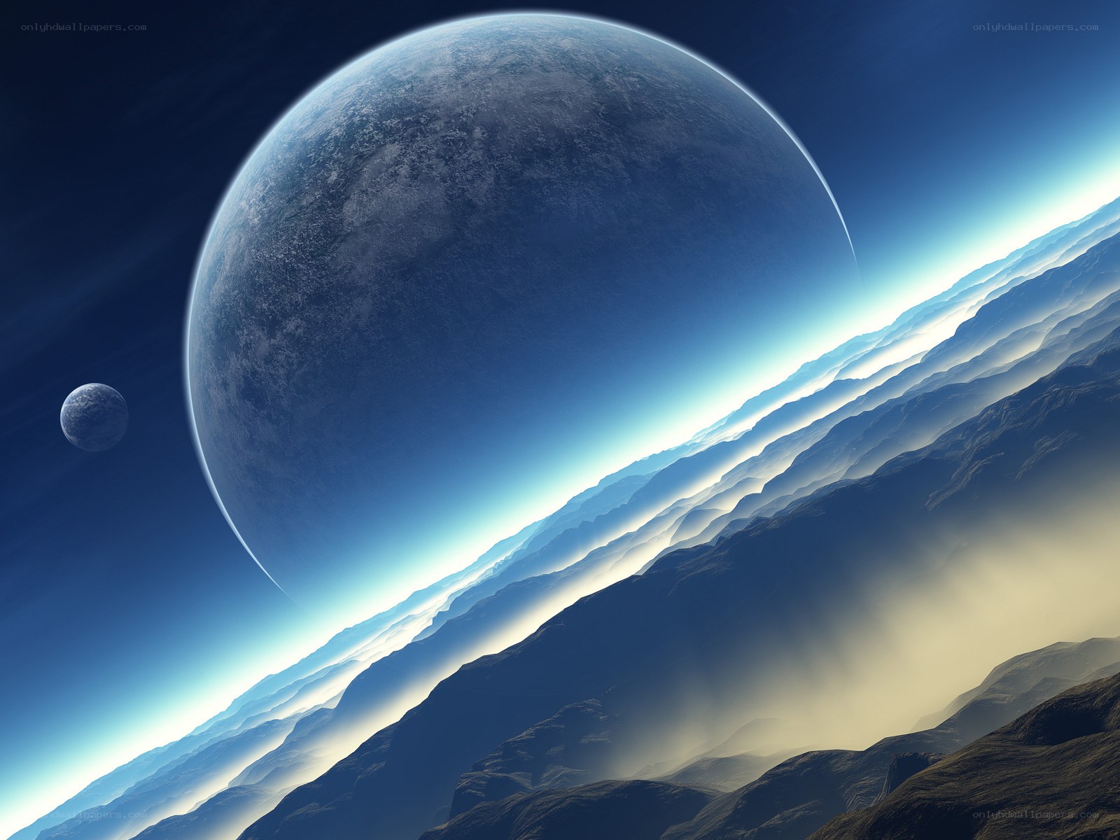 Alien planet landscape