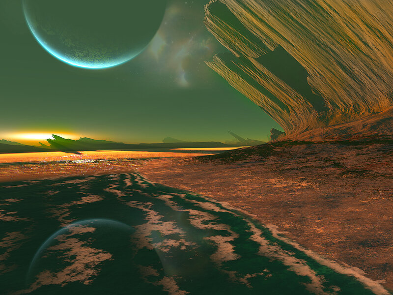alien planet landscape