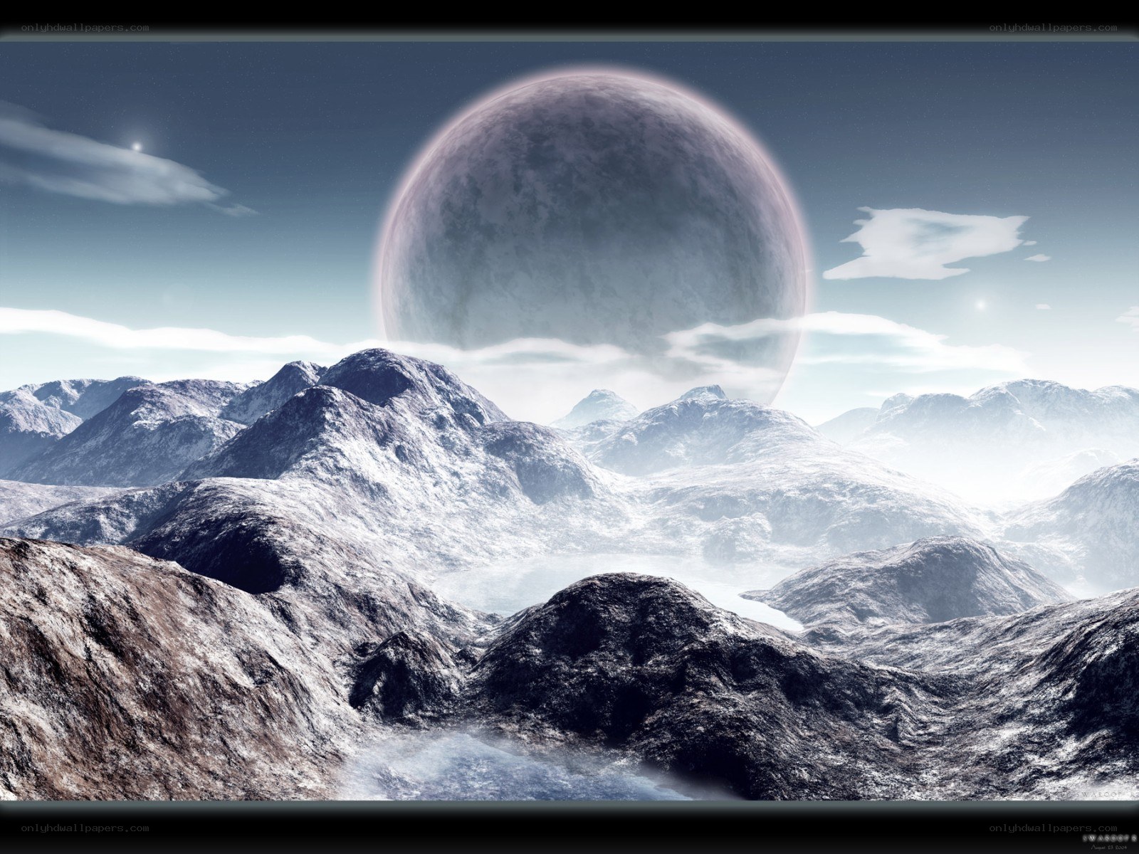 Alien planet landscape