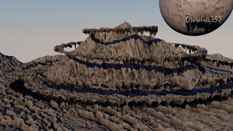 Alien Planet Landscape — Brown, Desolate, Sunset