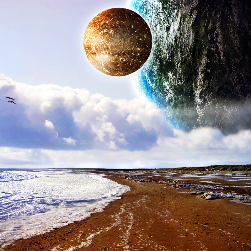Alien Planet Landscape — Brown, Dramatic, Afternoon