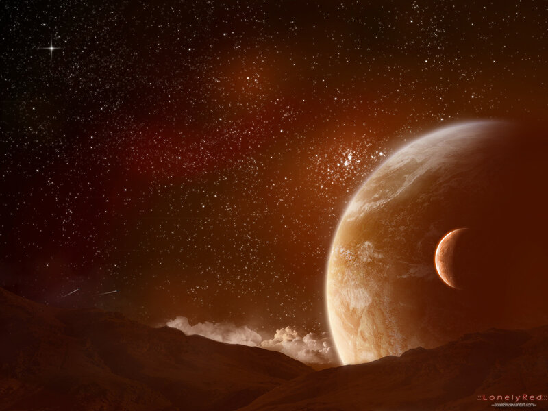 Alien Planet Landscape — Brown