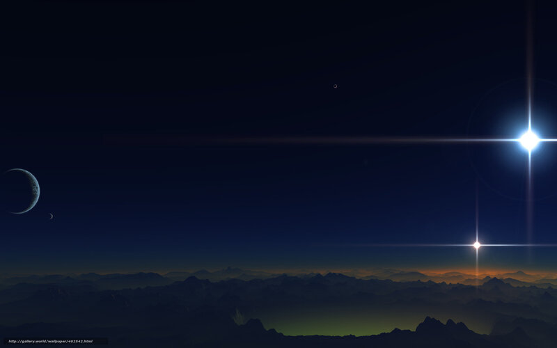 Alien Planet Landscape — Dark Blue