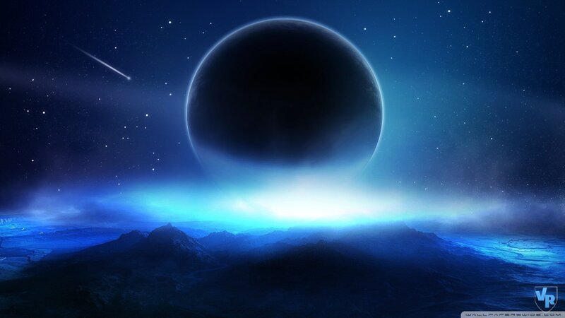 Alien Planet Landscape — Dramatic, Mountains
