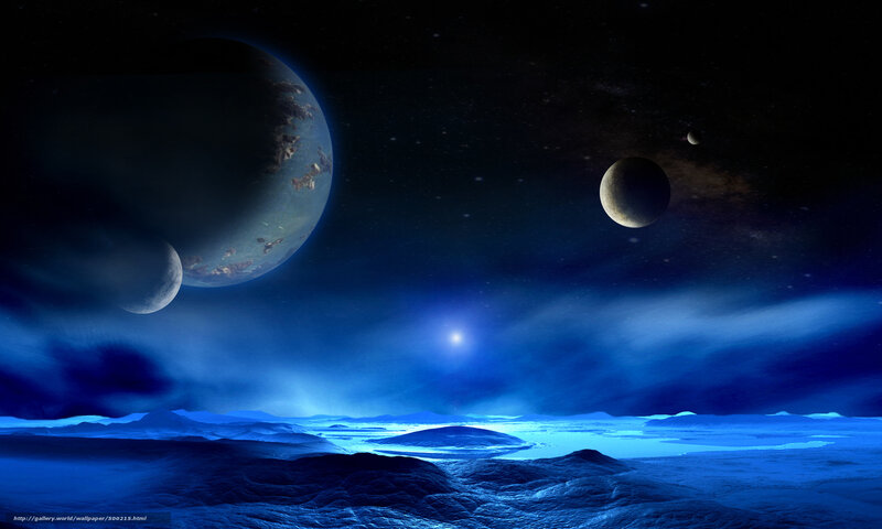 Alien Planet Landscape — Dramatic