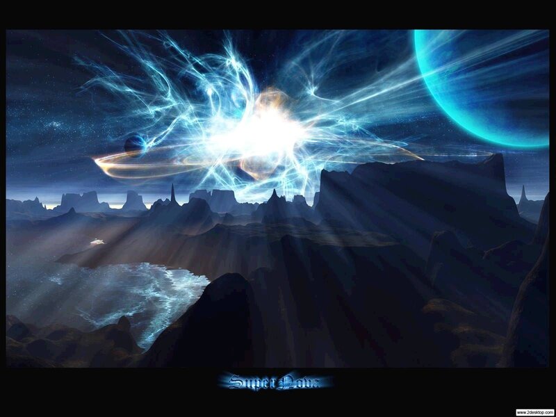 Alien Planet Landscape — Energy Burst