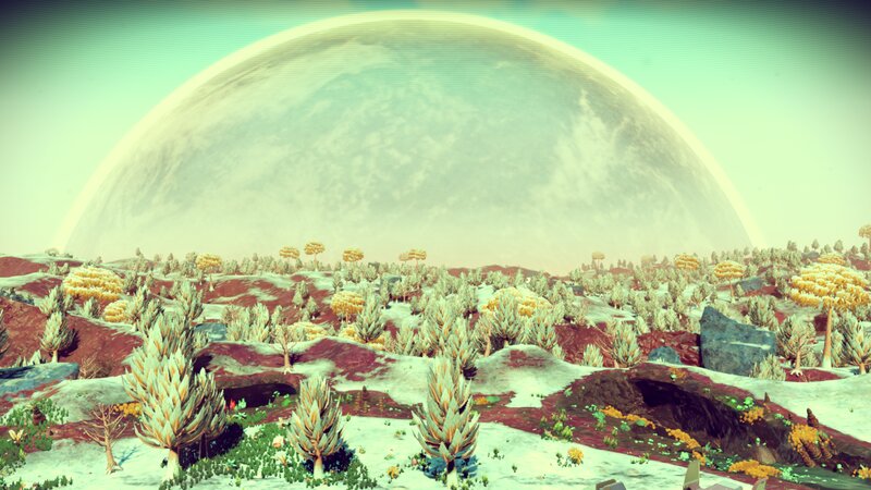 Alien Planet Landscape — Green, Serene, 3d Render, Trees