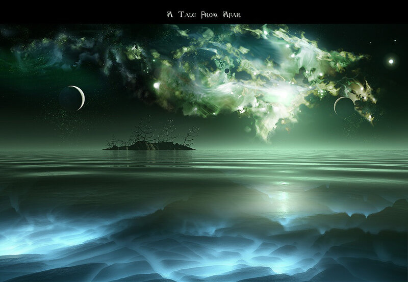 Alien Planet Landscape — Green, Serene
