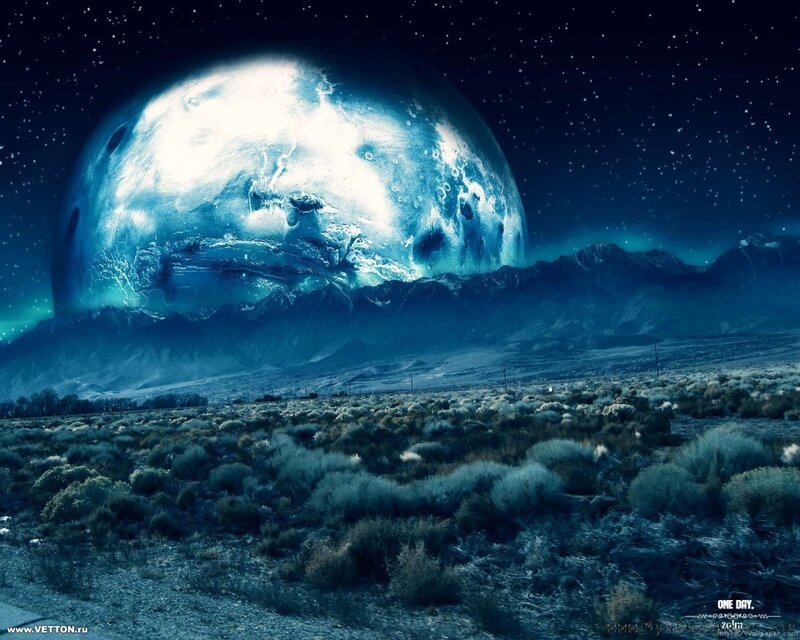 Alien Planet Landscape — Mountains