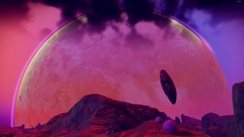 Alien Planet Landscape — Purple, Dramatic, 3d Render