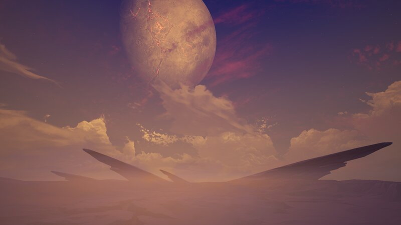 Alien Planet Landscape — Purple, Dramatic, Sunset, Digital Art, Clouds
