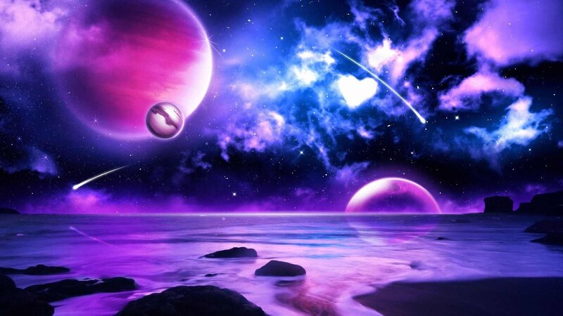 Alien Planet Landscape — Purple, Dreamy
